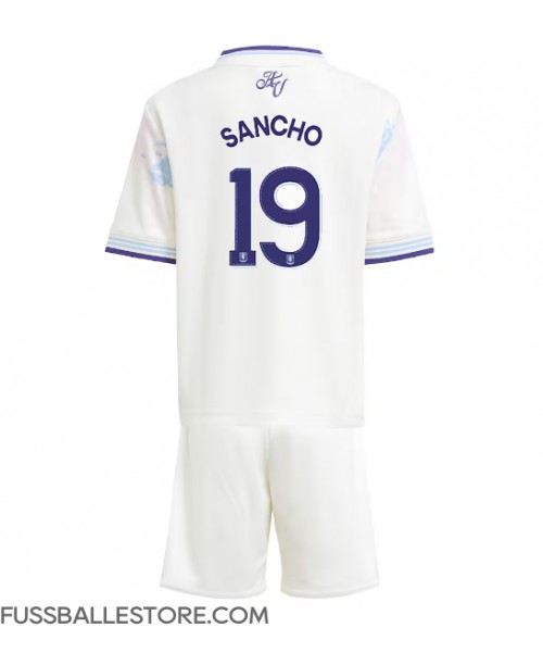 Günstige Aston Villa Jadon Sancho #19 3rd trikot Kinder 2025-26 Kurzarm (+ Kurze Hosen)